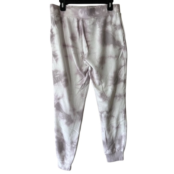 Victoria's Secret Purple-White Tie-Dye Joggers w/ Cropped Ankles and Thick Band - Picture 5 of 5